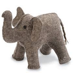 Felt Elephant Bookend